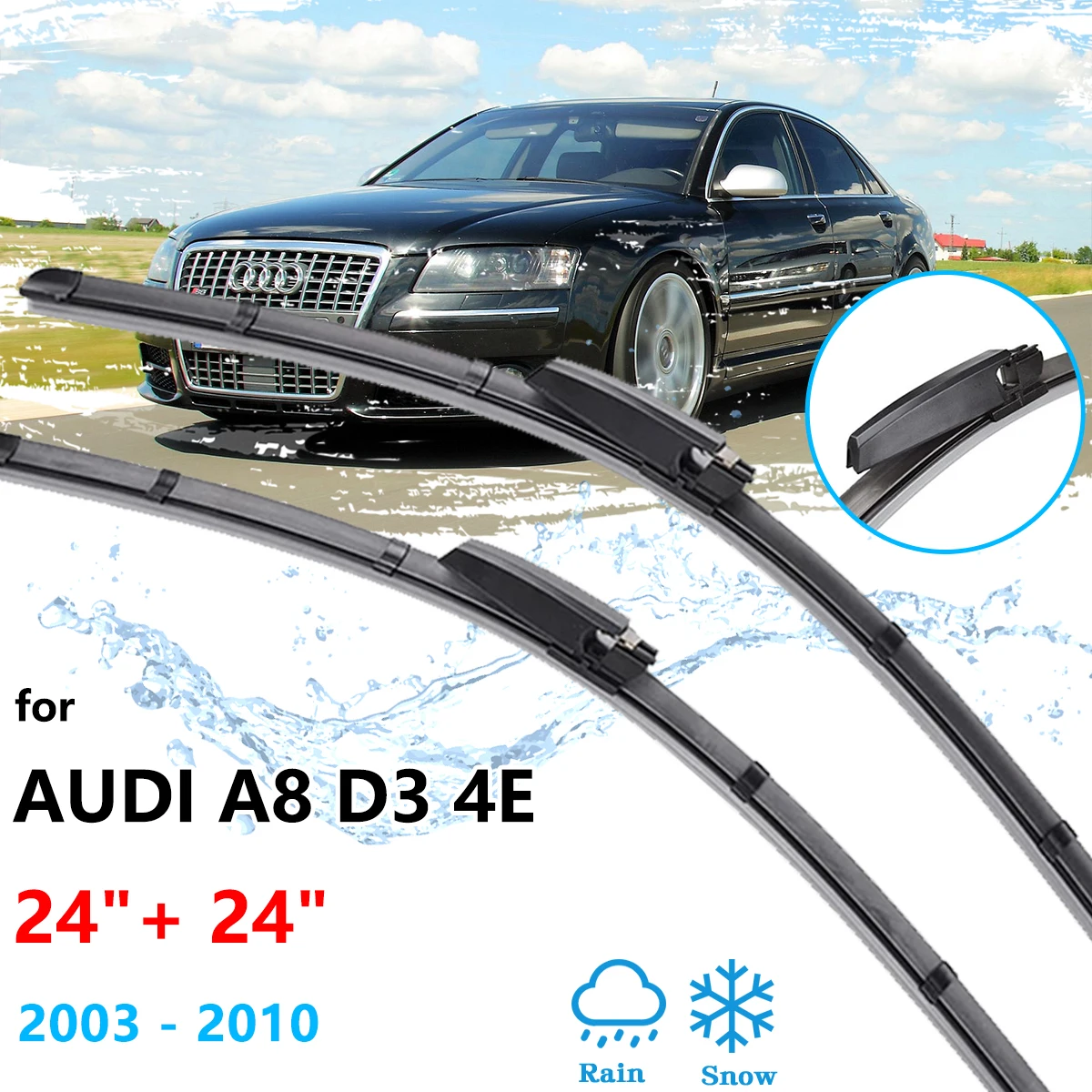 アウディA8,s8,d3,4e,2003〜2010セダン,フロントガラス,ラバー