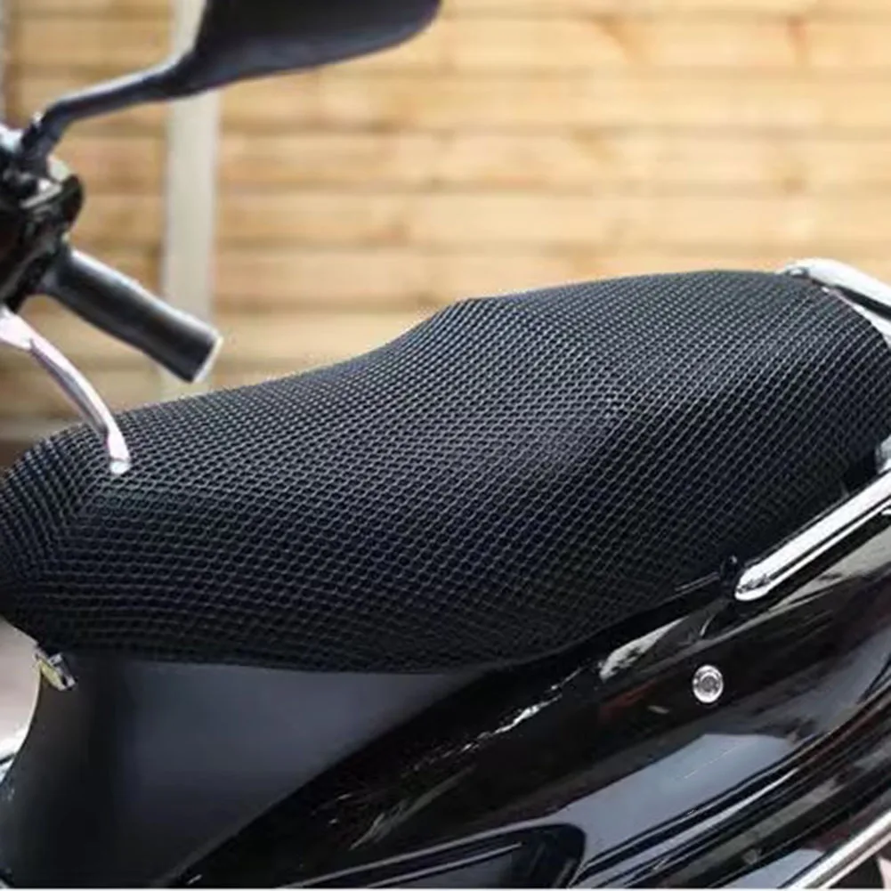 

Мотоциклетный Черный 3D сетчатый тканевый Противоскользящий чехол для сиденья сетчатый летний Воздухопроницаемый Теплоизоляционный рукав седло чехол