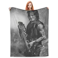 Throw Blanket The Walking Dead Daryl Dixon Micro Fleece Blanket Four Sizes Trendy Warm For Living Room AntiPilling Blanket 1