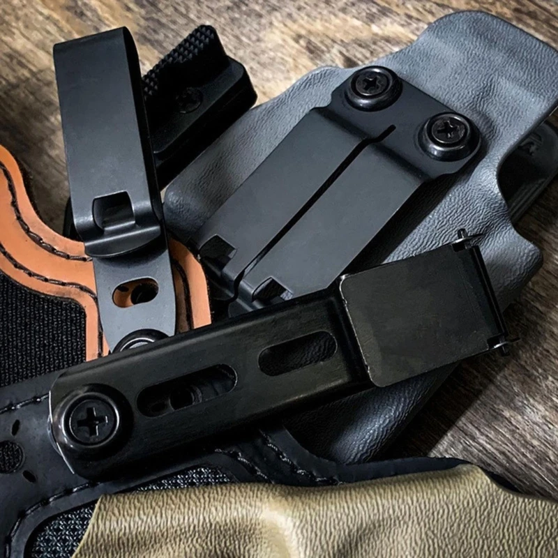 Universal Edelstahl Gürtel Clip Halter Für Kydex Mantel K Mantel Taille Clip Zubehör Messer Mantel Zurück Clip – Detail 9