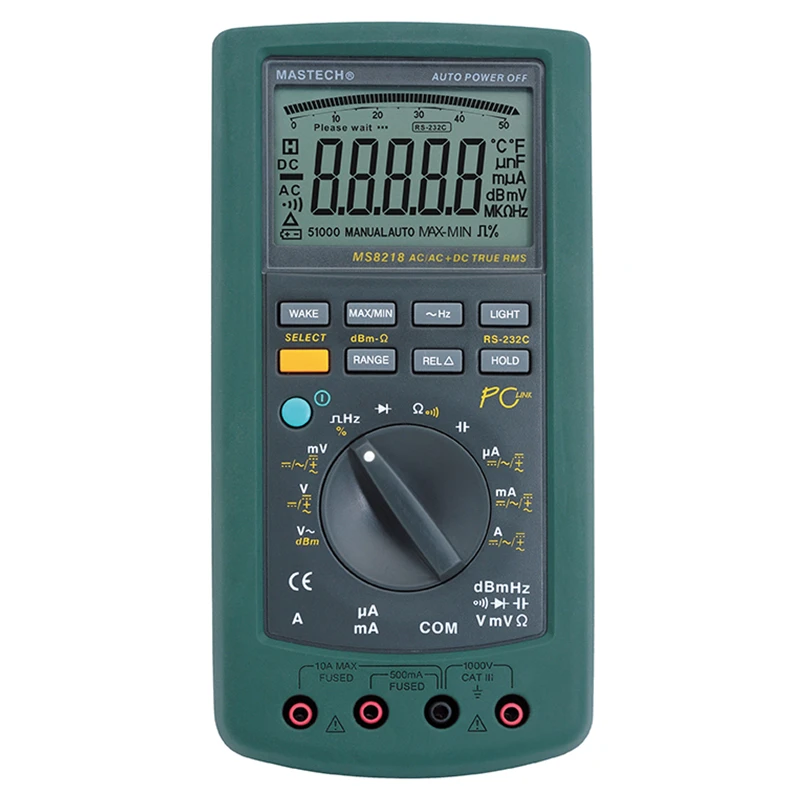 MASTECH 멀티미터 MS8218 고정밀 50000 카운트 True RMS DMM..