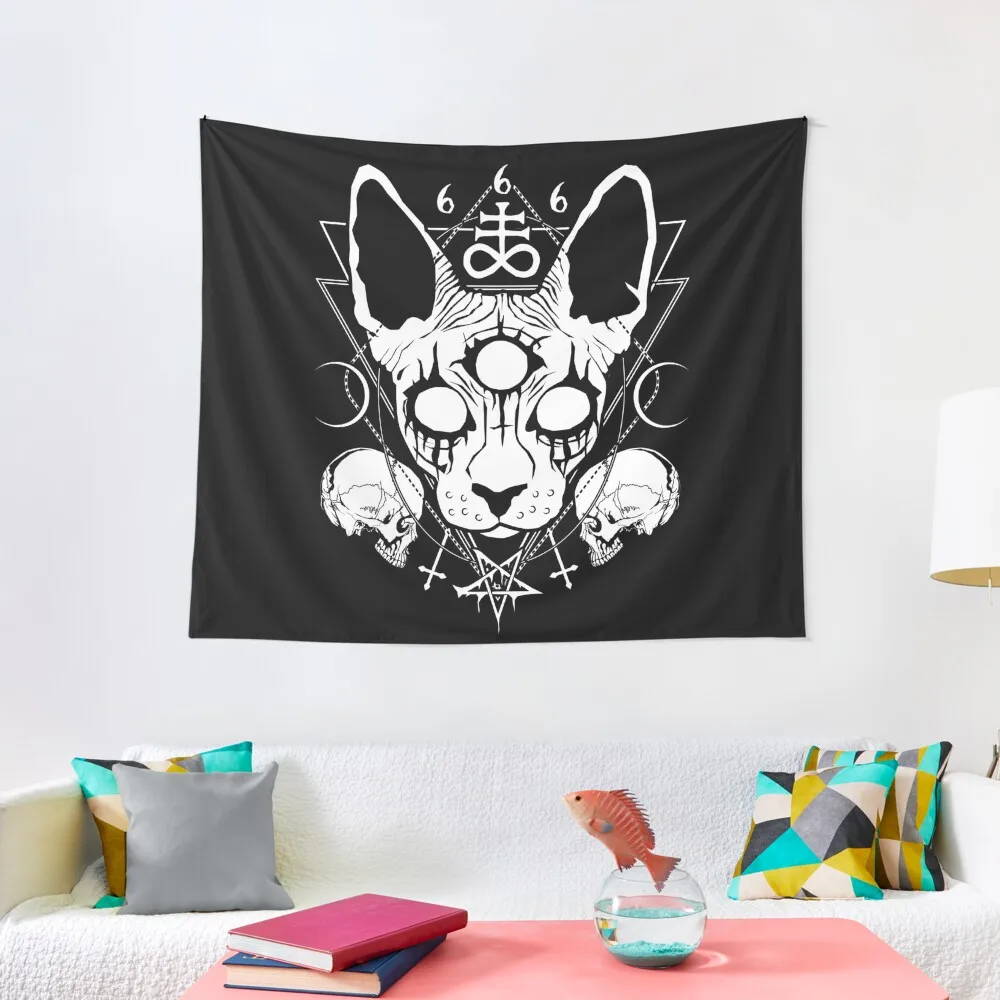 

Very satanic black metal sphynx cat Tapestry Decorative Wall Murals Cute Room Decor Room Decor Cute Tapestry