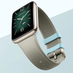 Leather Texture Silicone Strap - Sporty Replacement Wristband Accessory - Xiao MI Band 7 Pro (Monet Grey)