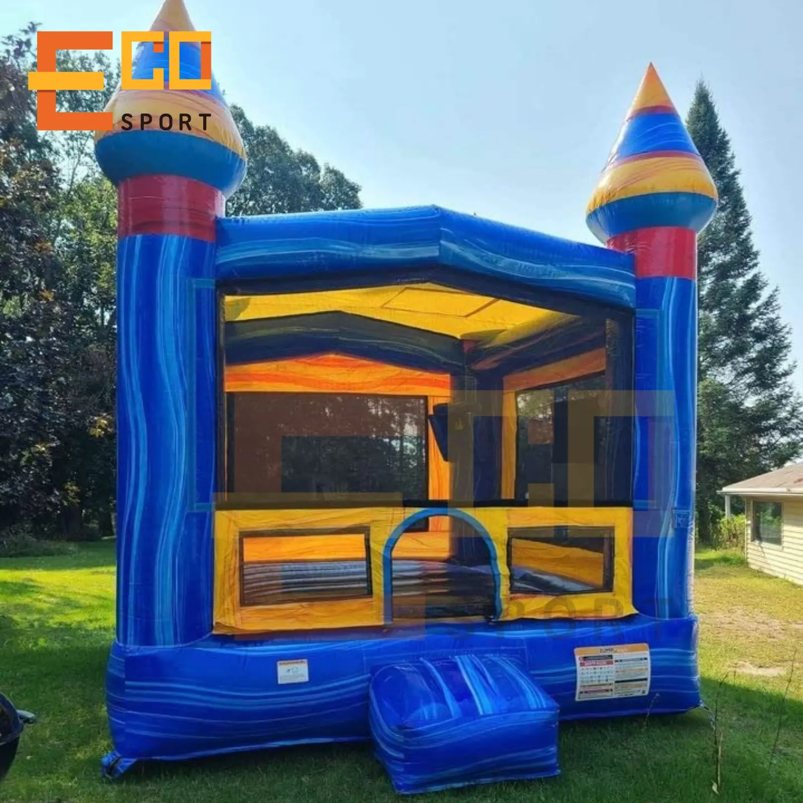 Jumping Bouncy Castle Commercial Grade Bouncer Jumper Inflatable White Bounce House with Blower for Kids