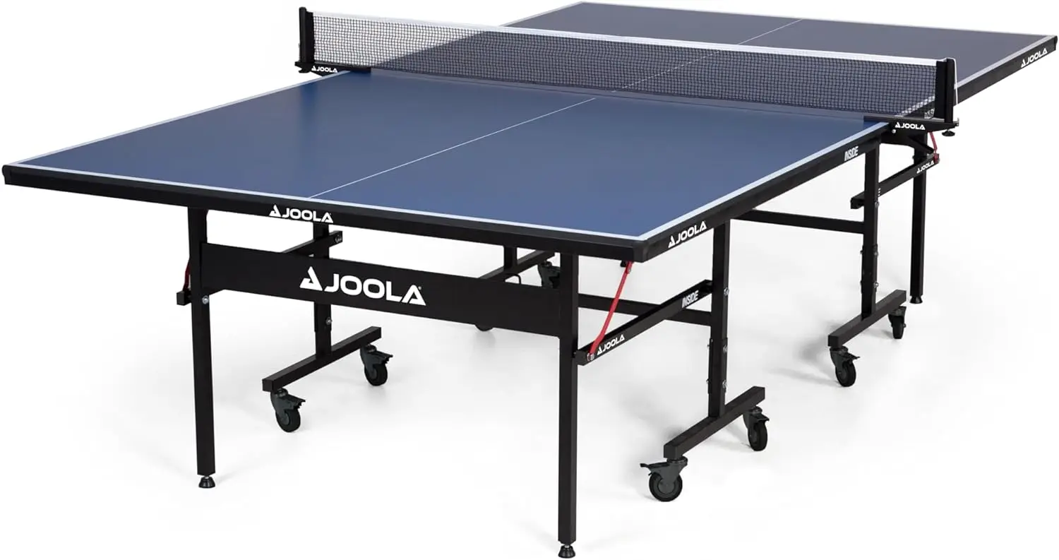 Inside-Professional MDF Indoor Table Tennis Table with Quick Clamp Ping Pong Net and Post Set-10 Minute Easy Assembly