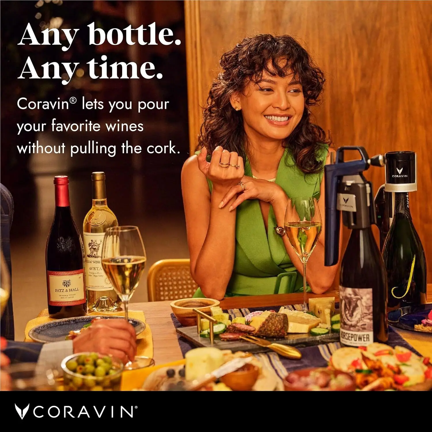 Timeless Three Plus Wine Preservation System-By-the-Glass Wine Saver-With 2 Pure Argon Gas Capsules & Aerator