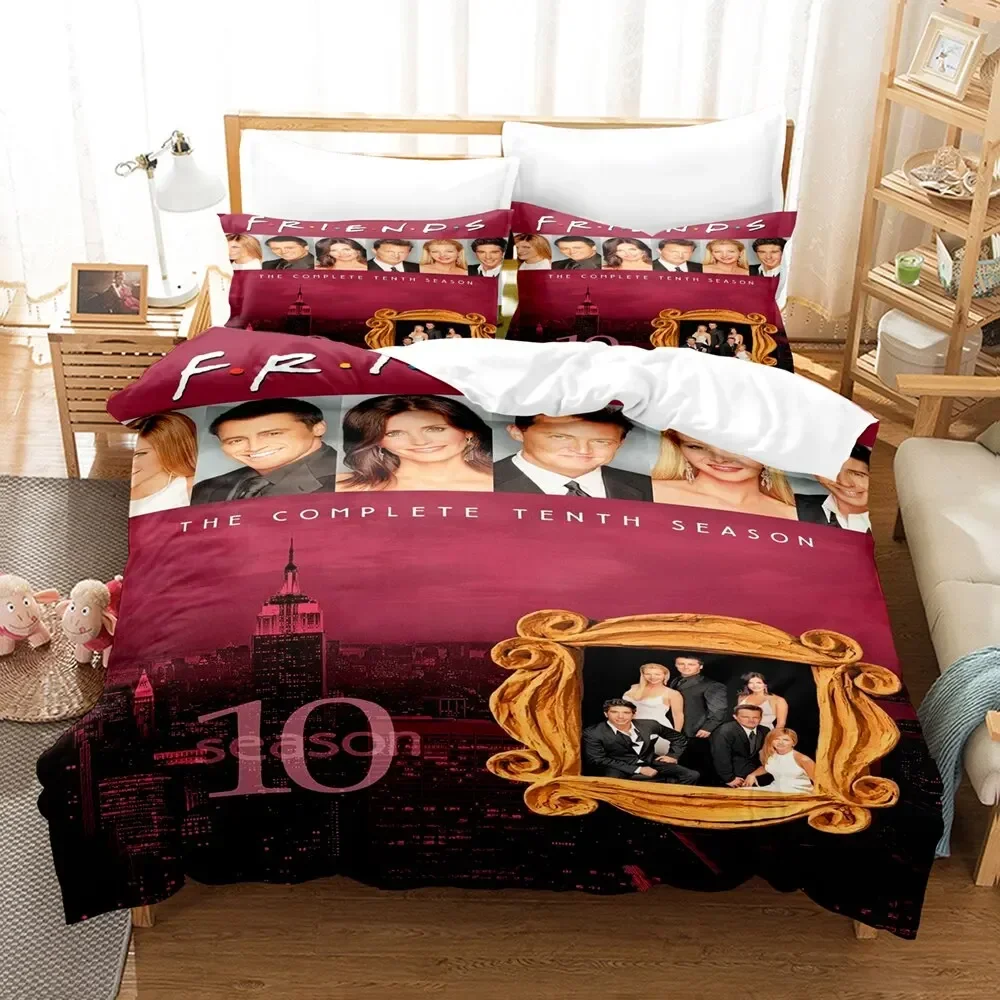 Friends Tv Show Style Bedding Set Duvet Cover Bedroom Comforter Covers Single Twin King ​Size Quilt Cover Home Textile 2/3PCS 5