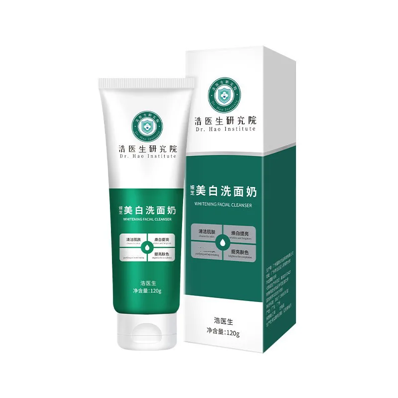 Doctor Hao Research Institute Whitening Facial Cleanser foam is delicate gentle moisturizing skin brightening and moisturizing пенка для умывания с экстрактом алоэ the skin house aloe vera bubble foam cleanser 300мл