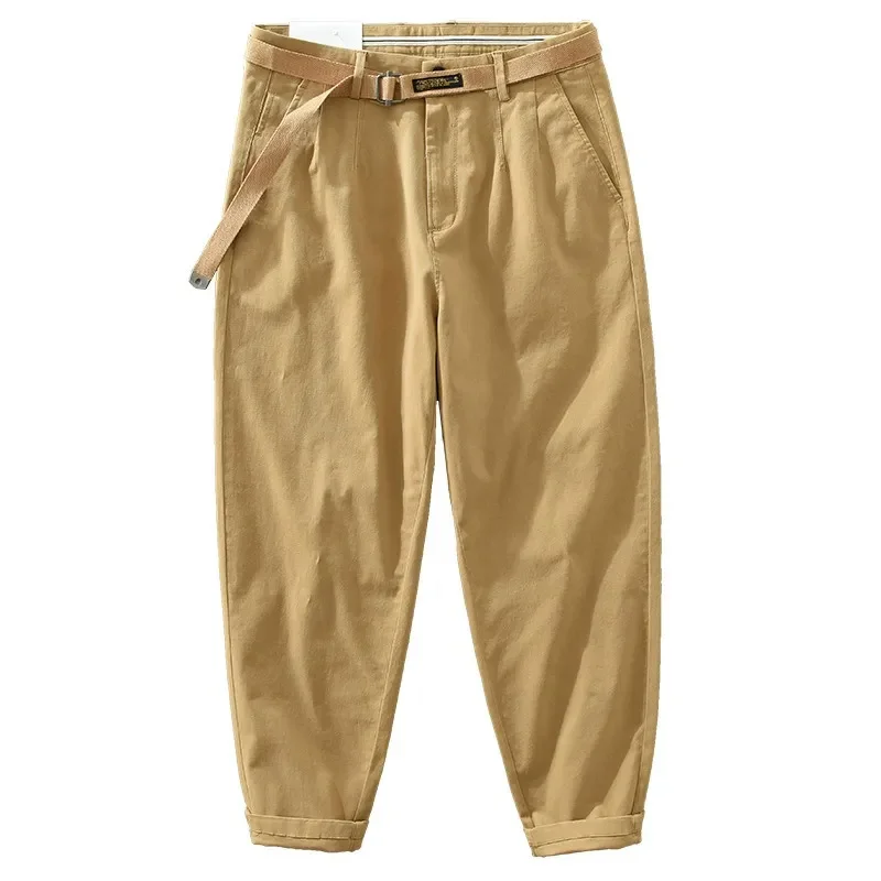 

Autumn and Winter New Casual Pants Loose Large Tapered Belt Khaki Drill Trend Fashion Versatile Long