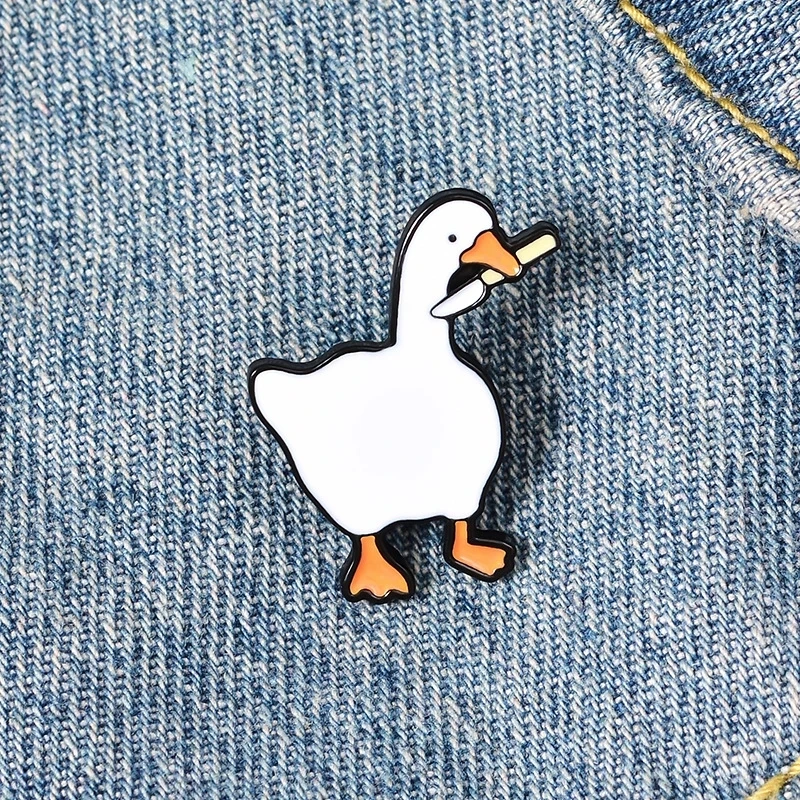 

10Styles Honk Honk Enamel Pin Custom Naughty Goose Brooch Bag Lapel Pin Cartoon Funny Animal Badge Jewelry Gift for Kids Friends