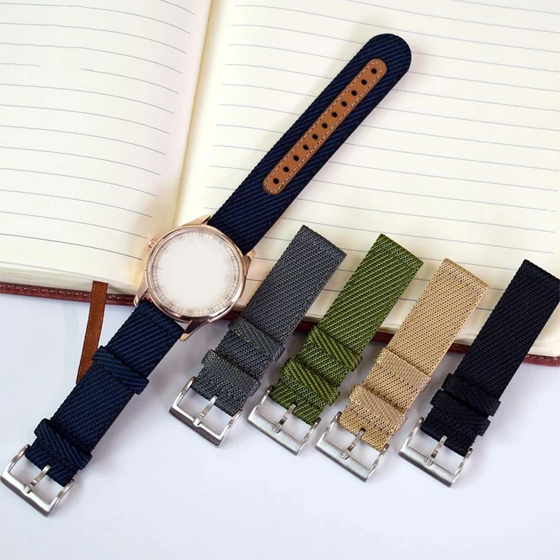 Universal Nylon Leather Woven Quick Release Wristband Strap