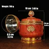 Tibetan Brown Toba Jar Food Bottle Organizer Tantric Metals Handicraft Buddhist Auspicious Tribute Home Gift Desktop Decorative 3