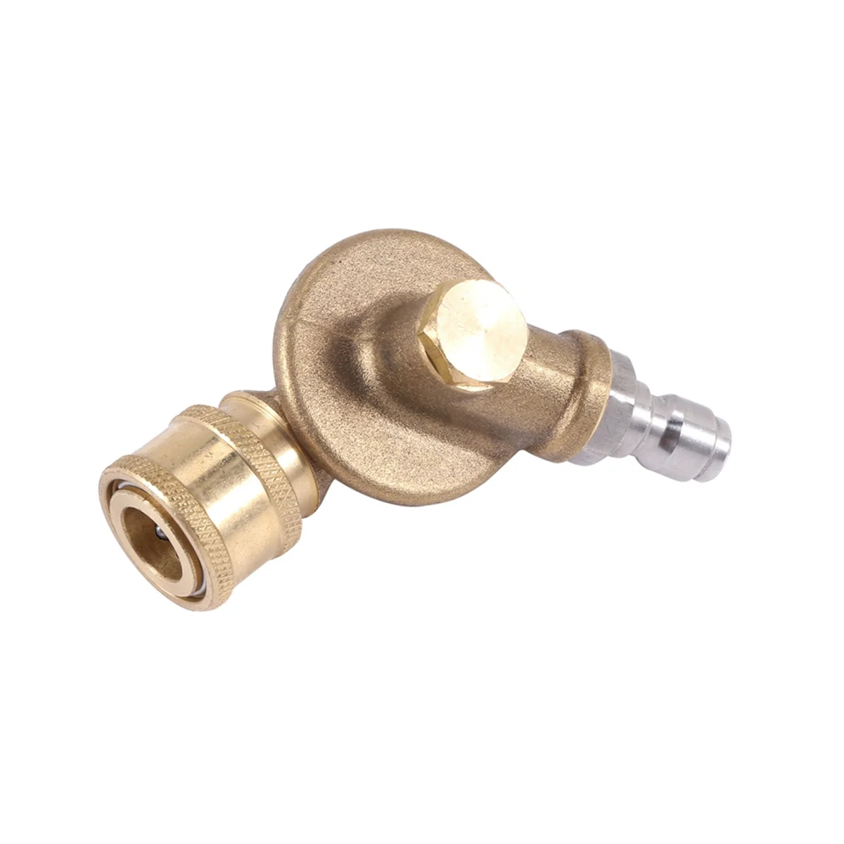 

4500PSI Pivoting Coupler 1/4In Quick Connection for Pressure Washer Attachment Gutter Cleaning Adaptor 240Degree 7 Gears