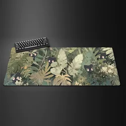 Kawaii White Cat Anime XXL Gaming Mouse Pad - Large Anti-Slip Rubber Desk Mat - 300X600X2MM (Retro Green Cat)