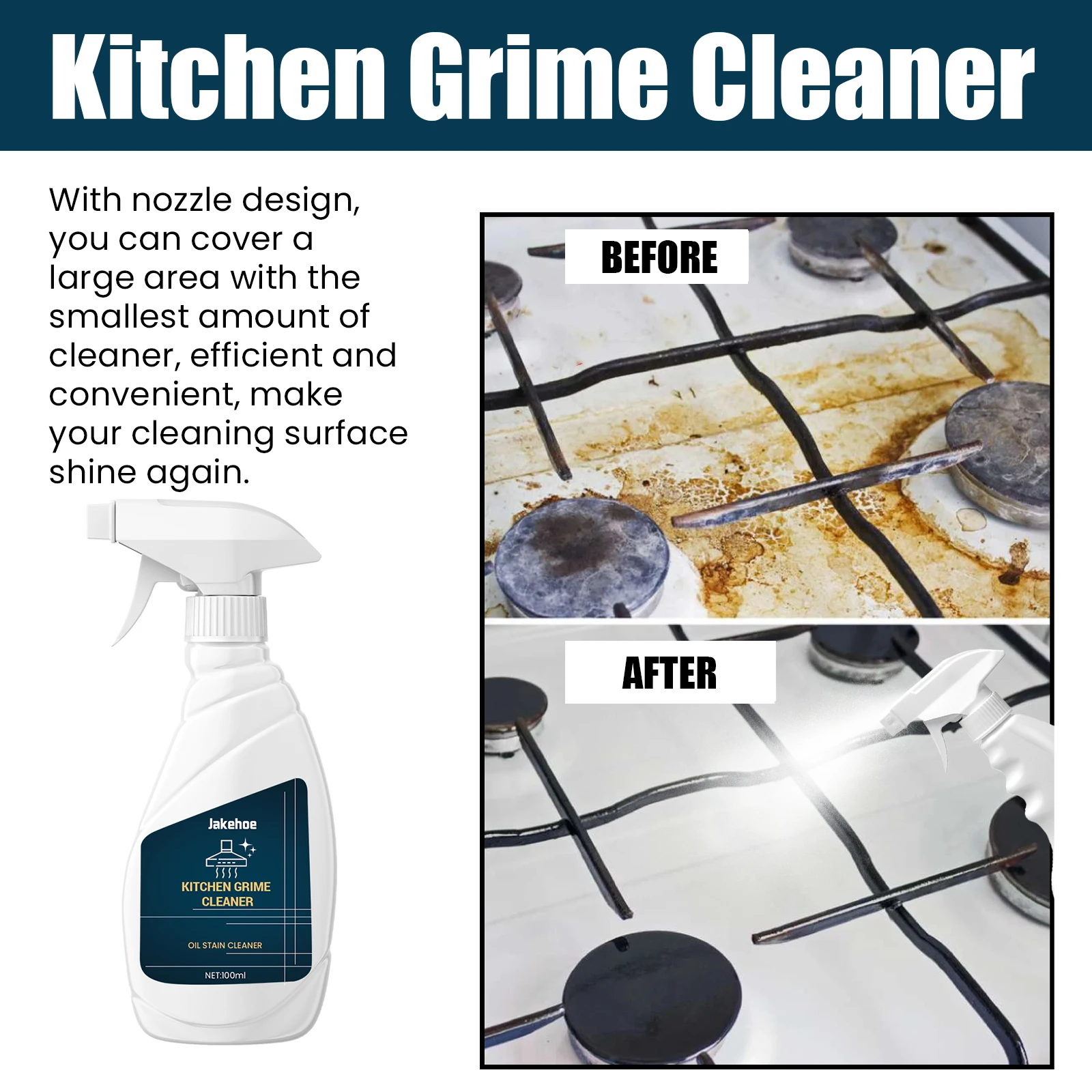 Multi Purpose Kitchen Stove Hood Cleaner Oil Stain Remover