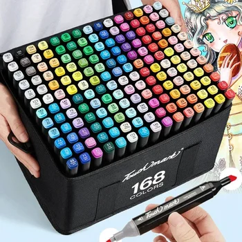 60/80/100/120/168 Colores Brush markers Set Painting Drawing Highlighter Art school material for Korean chancellor 1