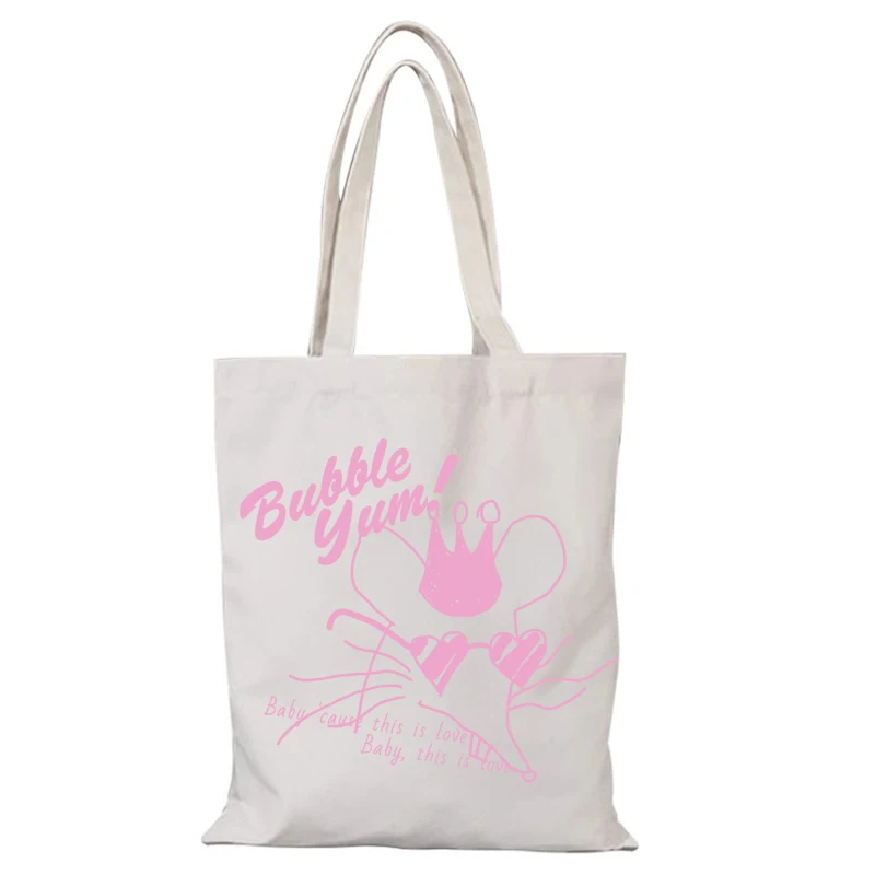 Falten Einkaufstasche Freizeit Damen Handtasche Cartoon Nette Neue Handtaschen die Einkaufstasche Dame Taschen Eco Shopper Strand Tuch Leinwand Mann – Detail 10