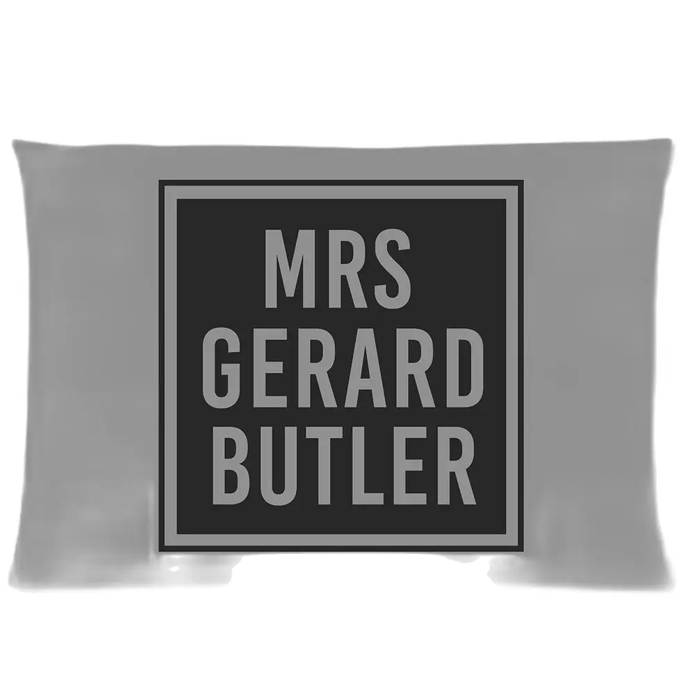 

"Mrs Gerard Butler"- Pillowcase Decorative Square Throw Pillow Cases Zippered Two Sides 20x30 18x18 inches