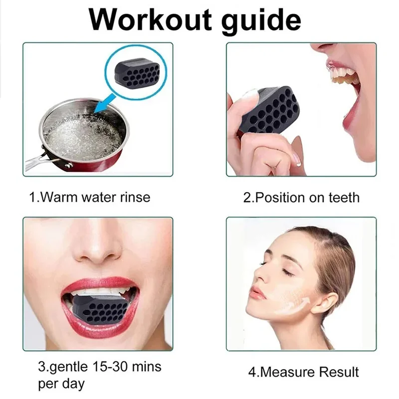 Facial Jaw Exerciser Gym Fitness Ball JawLine Muscle Training Double Chin Reducer Neck Face Slimming Mouth Jawliner jaw exerciser fitness ball chin line exerciser