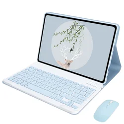 Premium Tablet Keyboard Case with Stand Cover and Integrated Keyboard for Japanese (Sky key case M)
