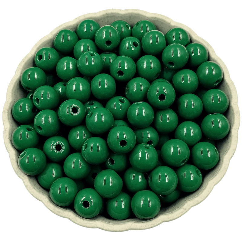 Set of 40 Solid Color 8mm Round Beads for DIY Jewelry and Bracelet Crafts
