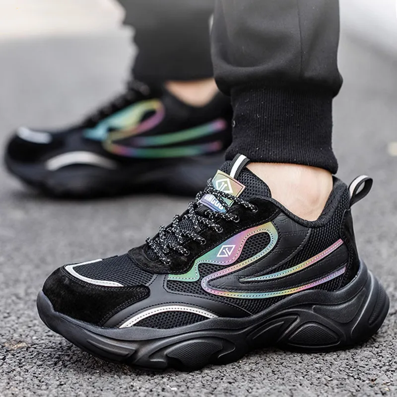 

Кепки мужские со стальным носком, дышащие рабочие защитные ботинки, для инструментов, защитные кроссовки, защитная обувь