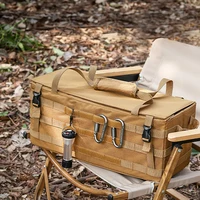 Outdoor Camping Tools Storage Bag Large Capacity Cylinder Tent Stake Bag Waterproof Hiking Tent Peg Ground Nail Holder Bag 1