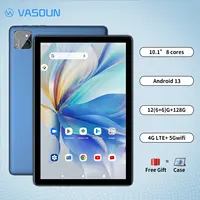 VASOUN Android 14 Tablet 10.1", 12GB(6+6 Expand) RAM, 128GB ROM, Octa Core, Dual SIM 4G Unlocked With 2.4G/5G WiFi GPS 1