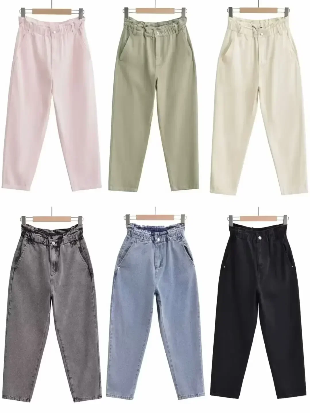 

Новые женские Уникальные Модные свободные бумажные сумки с боковым карманом, повседневные джинсы, винтажные женские джинсовые брюки на молнии с высокой талией для женщин