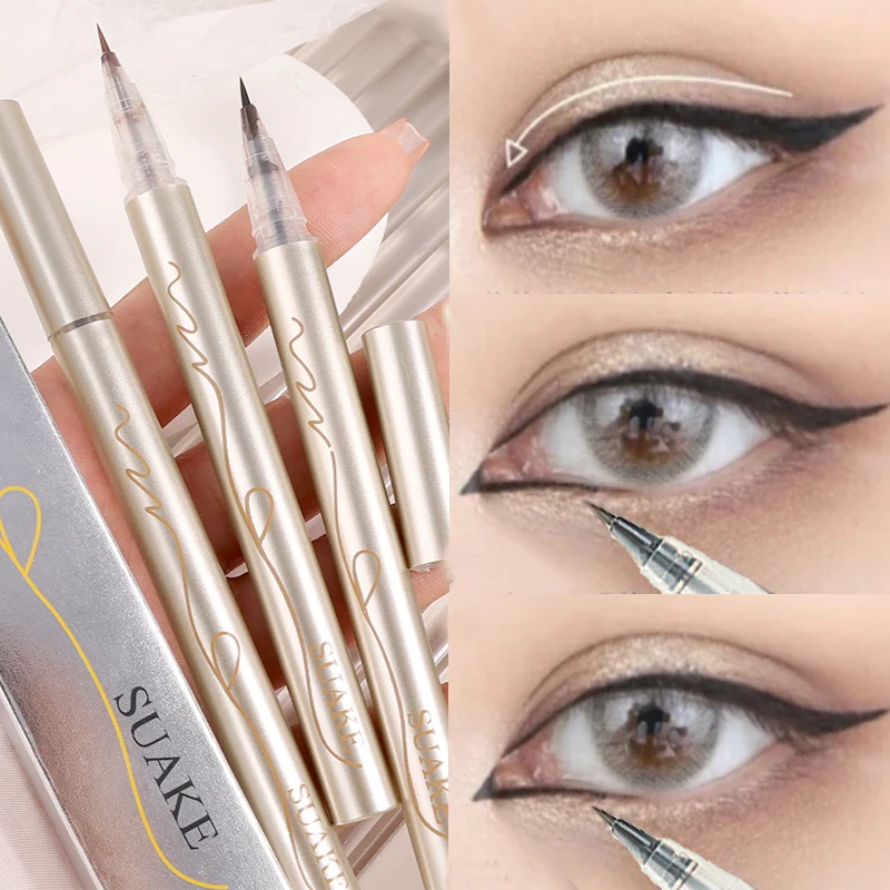 

Ultra-thin Smooth Black Liquid Eyeliner Long-lasting Waterproof Quick Dry Eye Liner Eyelash Pencil Makeup Beauty Cosmetics Tools