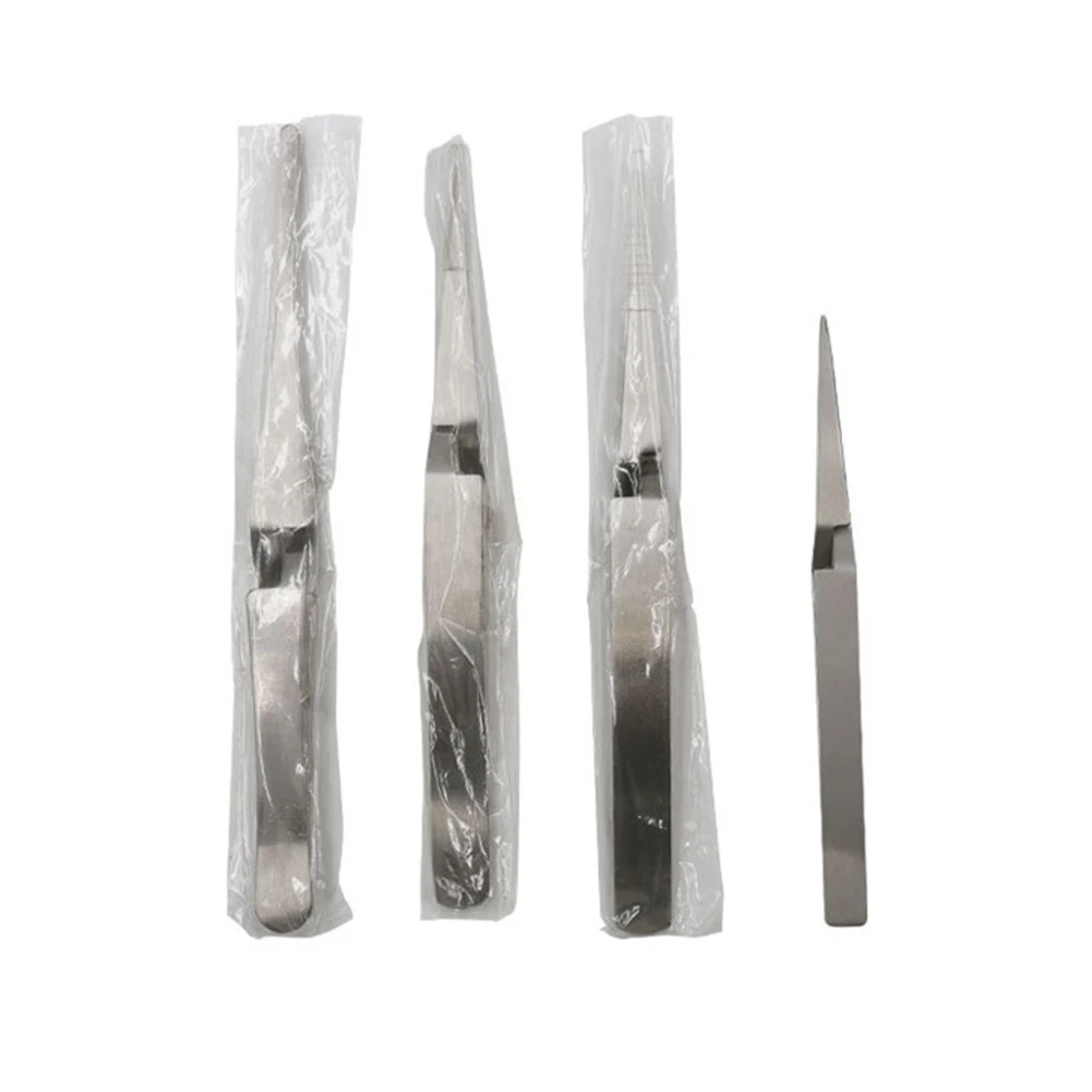 Reverse Contrast Tweezers Modeling Tool Stainless Steel Precision-Operation Reverse Tweezers for Integrated Circuit Maintenance