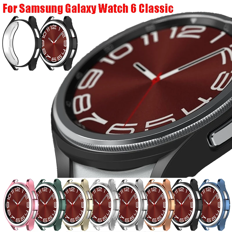 Custodia Protettiva Per Samsung Galaxy Watch 6 Classic 43Mm 47Mm Accessori Smartwatch Cover Shell Bumper Soft Tpu Screen Protector