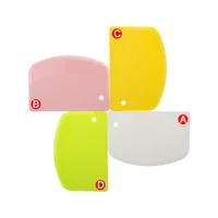 Spatule à crème à gâteau en plastique, 20G, 4 couleurs, couteau à pâte, coupe-beurre, grattoir de pâte, décoration, bord lisse uni, outils de cuisson, 1 pièce 5
