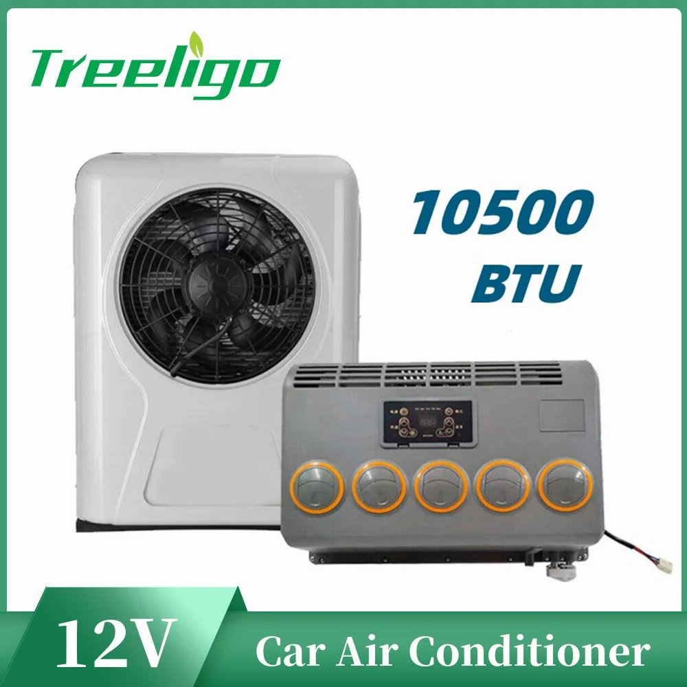 Treeligo 10500BTU 12V Electrical Air Conditioner Car Electric Split Parking Air Conditioning