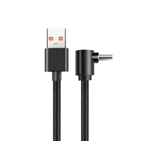 0.25m/0.5m/1m/2m 90 Degree Elbow Nylon Braided 5A Quick Charger Elbow USB to Type C Cord Cable For iPhone Samsung Huawei Xiaomi 5