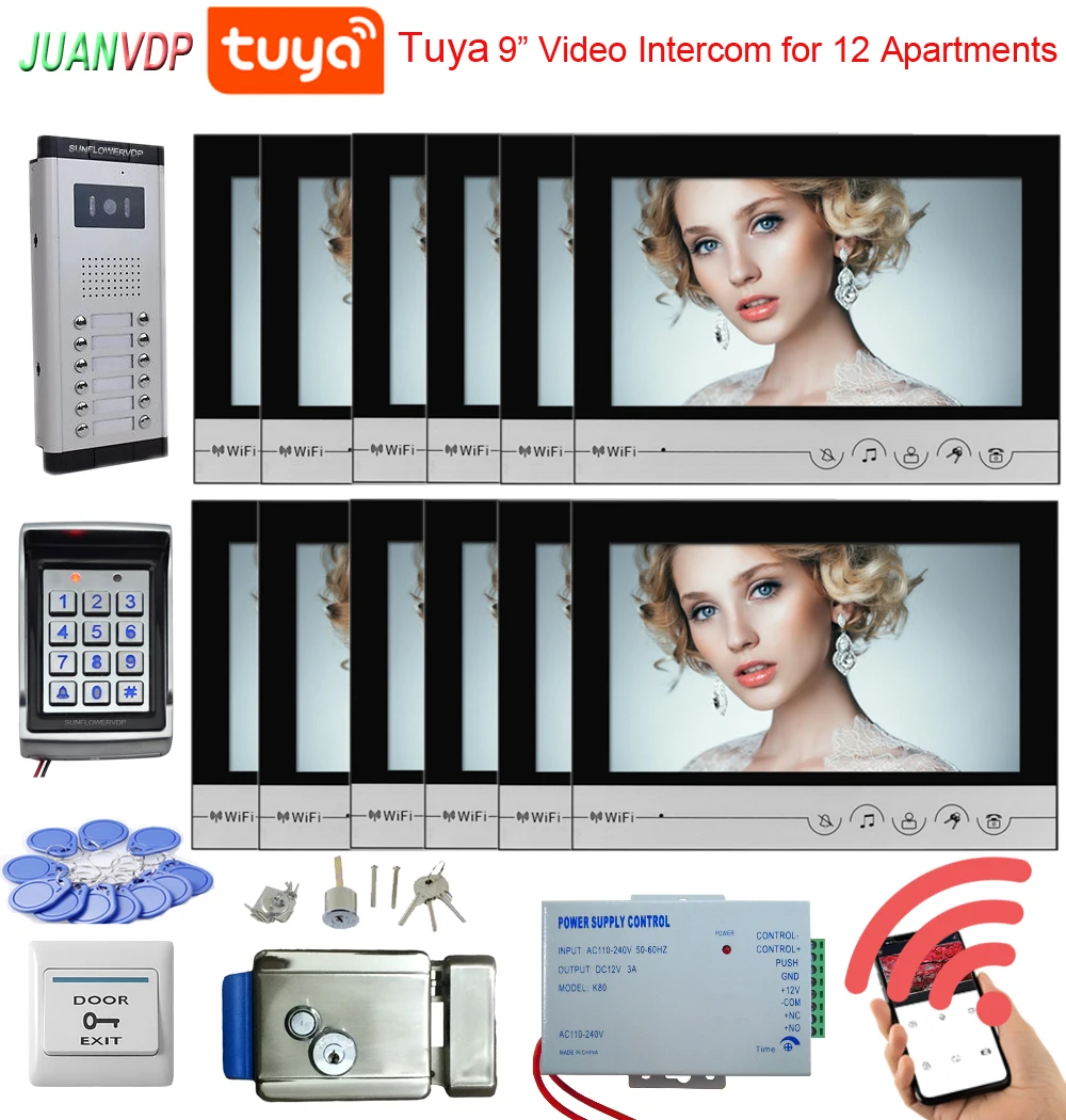 Проводной видеодомофон 12 В