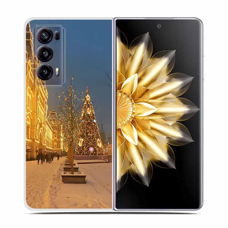 Christmas Cute Clear Hard Plastic Back Cover - Cartoon Design