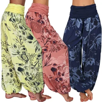 Women's Printed Loose Casual Wide Leg Women's Pants Fashionable and Artistic Retro Harlan Pants Women's Clothing 1