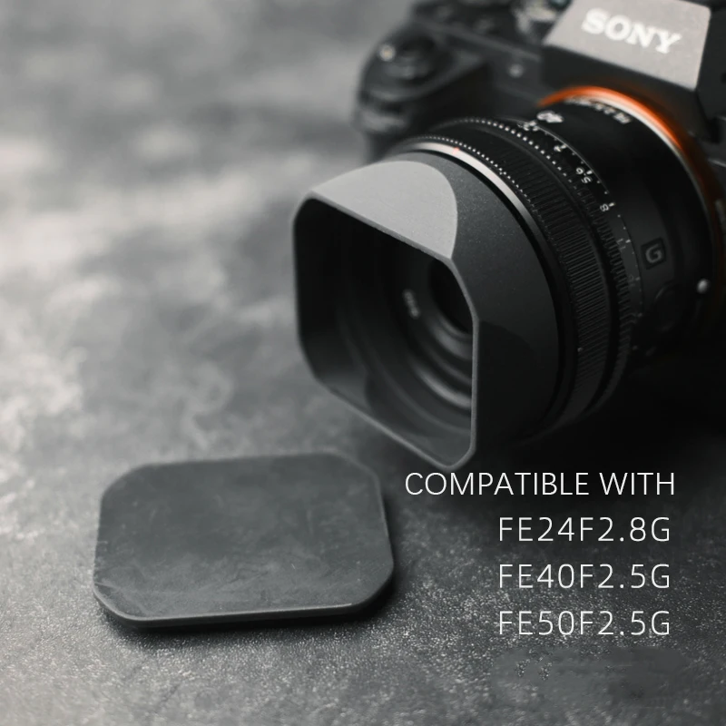 Camera Lens Hood Square Resin Screw-in Lens Hood Lens Cap Camera Lens Hood Square Resin Screw-in Lens Hood Lens Cap