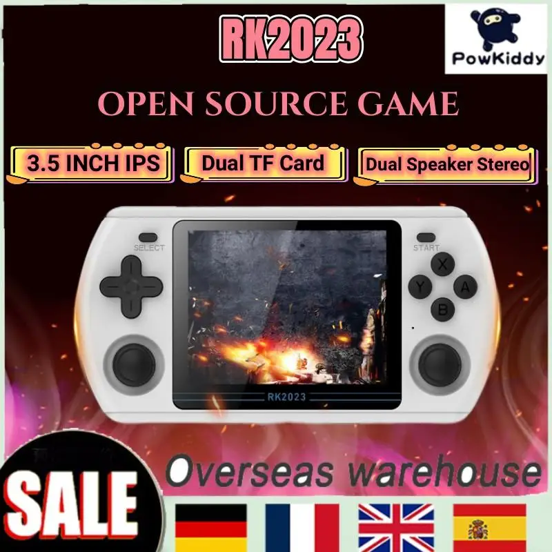 

2023 POWKIDDY RK2023 Original Dual TF Card 30000 GAMES Massive Games OPEN SOURCE GAME 64-bit 3D Simulator Dual Speaker Stereo