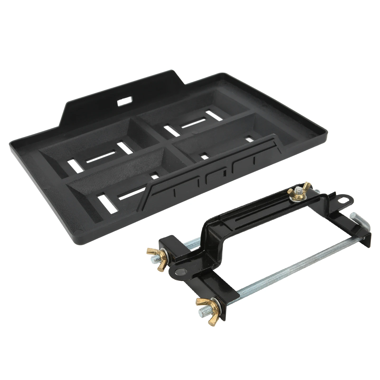 Car Battery Hold Down Tray Bracket Storage Battery Holder Tray Mount Hold Down Clamp Bracket Kit For 27 30 31 Series Batteries