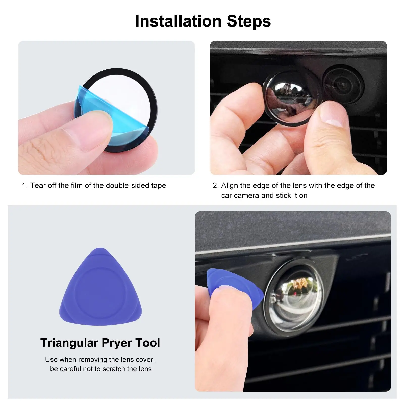 Lens Guard PC Protective Cover Kits for 2025 Tesla Cybertruck / Model Y Juniper / Model S