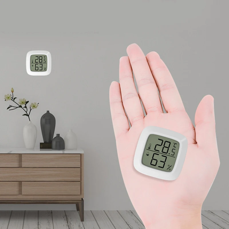 Mini Electronic Digital Thermometer Multi-Function Indoor Household Baby Room Wall-Mounted Room Temperature And Humidity Meter temperature humidity meter