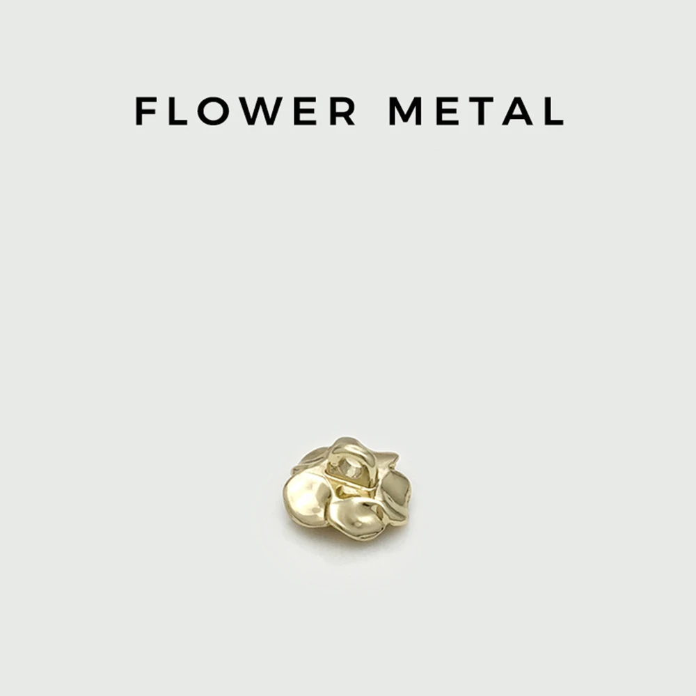 10pcs Luxury 3D Rose Metal Buttons for Dress/Handbag/Shirts/cardigans DIY, 11/14mm Small Buttons Gold Silver Sewing Accessories 6