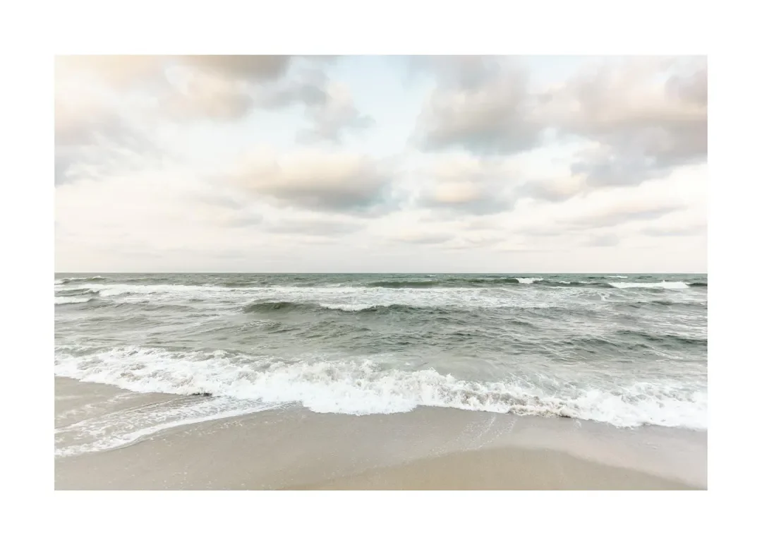 Tropical Blue Sea and White Sand Beach Canvas Wall Art