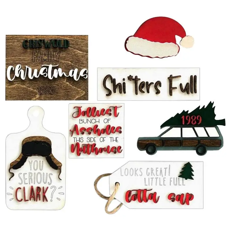 

Fall Tray Decor For Farmhouse Christmas Tiered Tray Decoration For Kitchen Reusable Wooden Signs Centerpiece For Fireplace Shelf