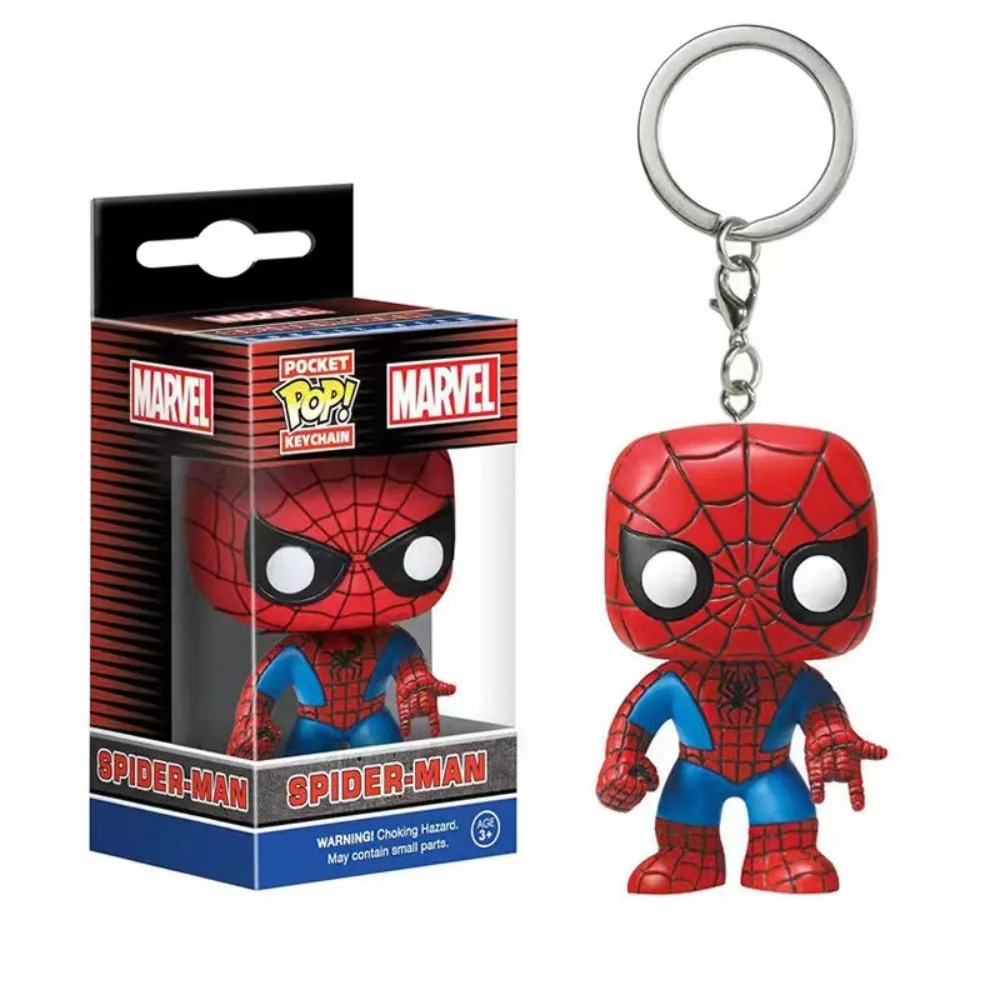 FUNKO Keychain Spider-Man: Across The Spider-Verse Multiple Forms Q-version Model Periphery Collection Pocket Keychain Kid Gift 3