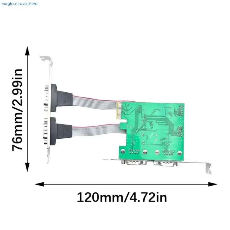 N2UB PCIe 확장 카드 4 포트 PCIE-산업용 9Pin COM RS232 변환기 어댑터 데스크탑 용 MCS9904 칩 컨트롤러