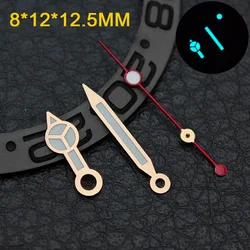 Black/Rose Gold Watch Hands with Blue/Green Glow - Premium Watch Accessories (NO.20)