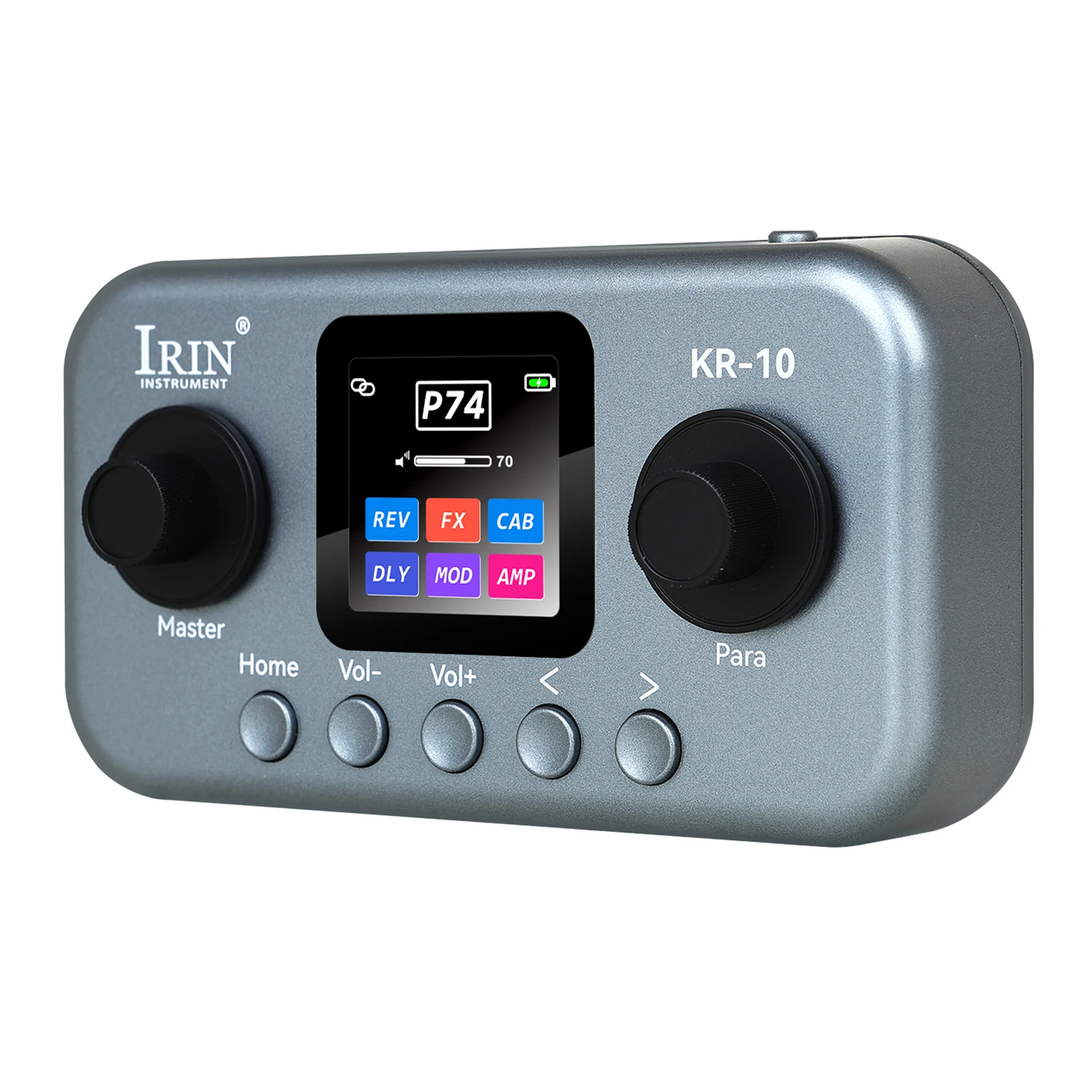 IRIN KR-10 Guitar Multi-Effects Processor Guitar Bass Pocket Multi-Function Desktop Effects Processor Pedal APP Control